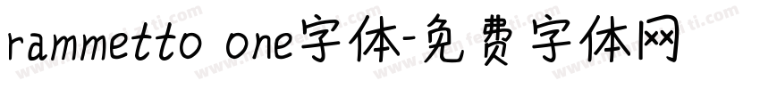 rammetto one字体字体转换